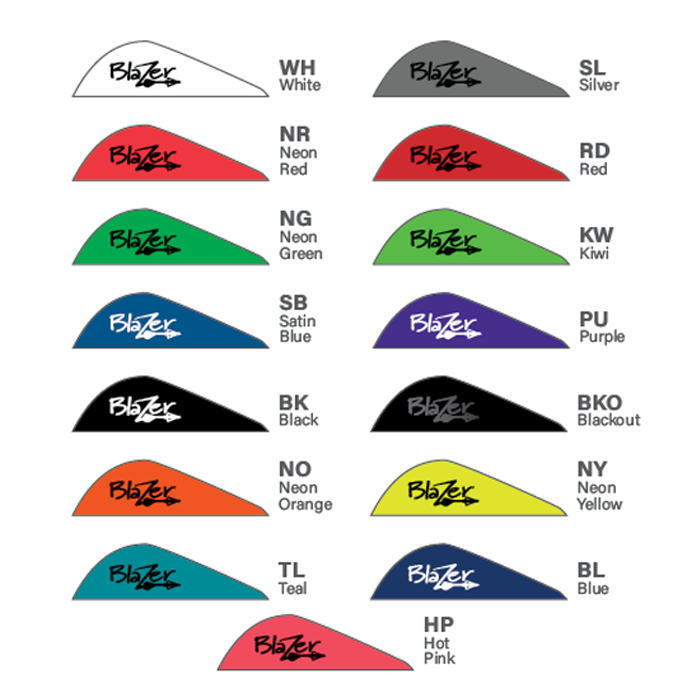 Bohning Blazer Vane 100 Pack Black