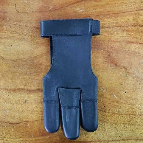 Black Leather Shooting Glove XL