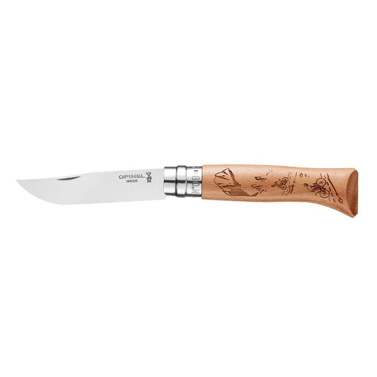 Opinel N°08 Limited Edition Engraved Handle Folding Knife - Alpine Adventures