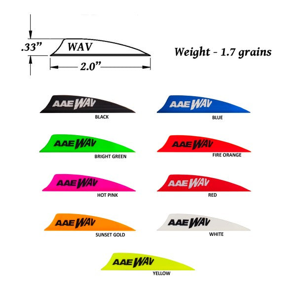 AAE WAV Orange Vanes 50pk