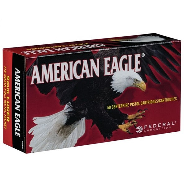 Federal 9MM Luger 115GR FMJ American Eagle 50PK