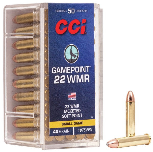 CCI 22WMR Gamepoint 40gr JSP