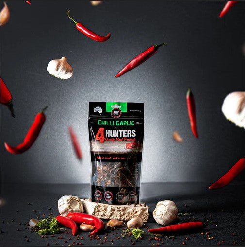 4 Hunters Chilli Garlic Biltong 100g